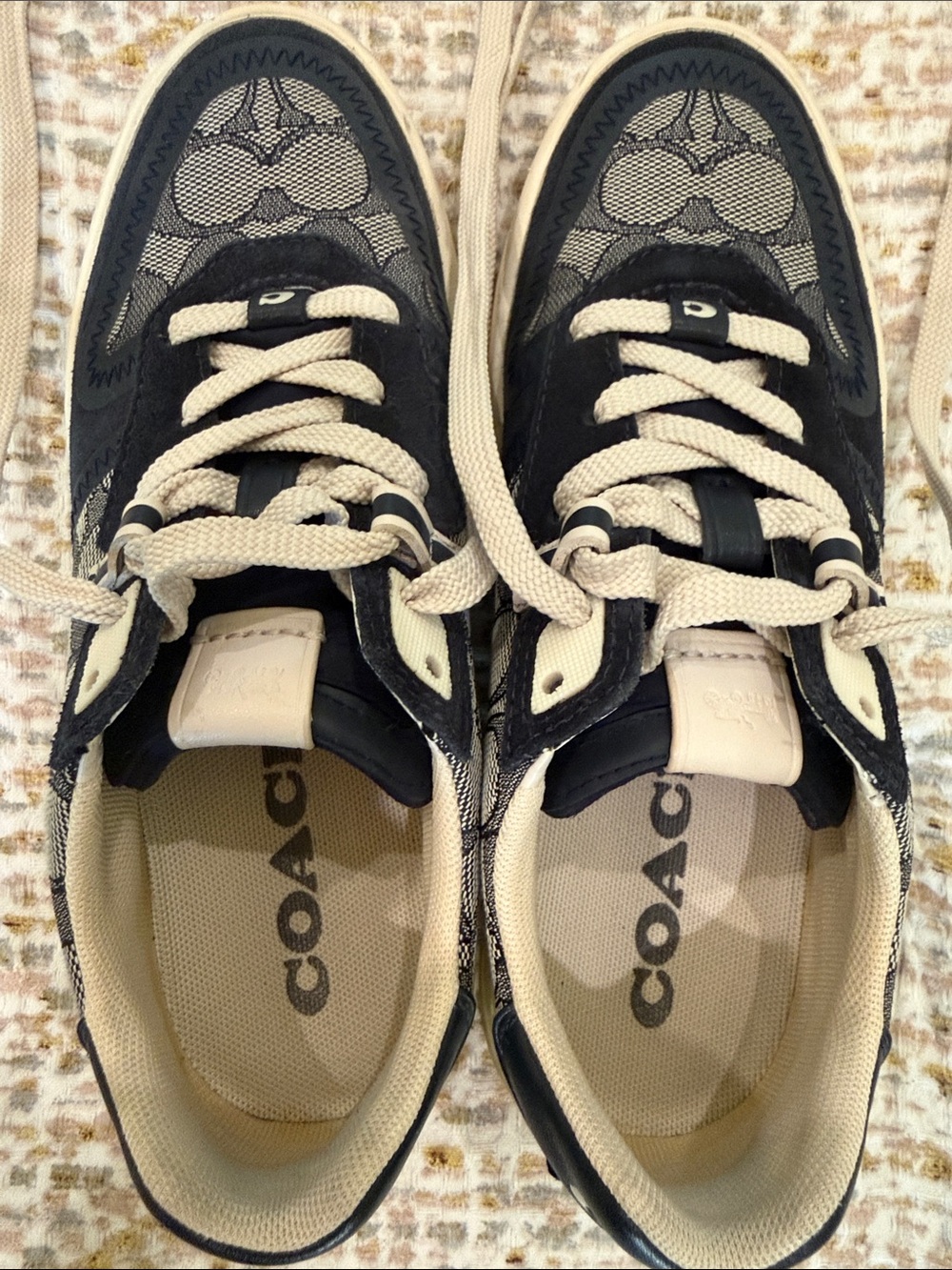 Coach CitySole Court Sneakers in Signature Jacquard (Midnight Navy)